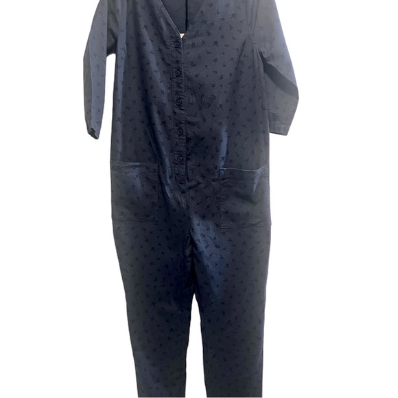 THE NINES by HATCH Button-Front Floral Maternity Jumpsuit - Picture 7 of 16